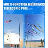 Sinyoeer 18FT Telescoping Wind Sock Pole, Fiberglass Flag Pole Pole