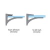 Dulles Glass Floating Shelf Brackets, Aluminum Heavy Duty, Chrome, for