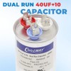 40/10 uF 40+10 MFD ± 5% 370 V o 440