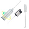 2Pcs Fuel Funnel, Diesel Funnel with A Brush, Capless Plastic