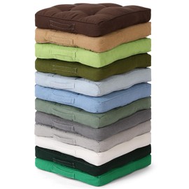 Gerrii 12 Pieces Classroom Floor Cushions with Handles Flexible Floor Seating Cushions Pillows School Chairs in Home School Classroom Kindergarten Daycare Nursery(Vivid Color,Square)