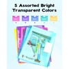 10 Pack Binder Pocket, 11 Ring Clear File Folders, Plastic