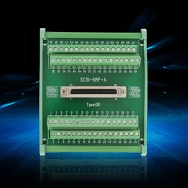 SCSI68 68 Pin DB Type Board Female Male Terminal Module Compact Structure - Board Module for PLC DIN Rail Installation