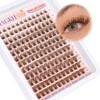 Brown Lash Clusters Natural Eyelash Clusters Invisible Band Wispy Lash