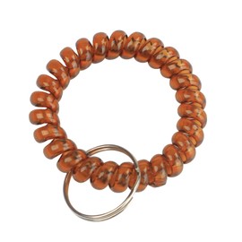 BIHRTC Pack Of 5 Colorful Spring Spiral Coil Keychain Bracelets Stretchy Key Chain Bracelet Wrist Band Key Ring Holder Wrist Random Color