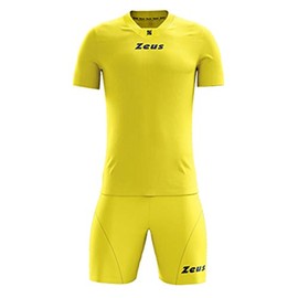 Zeus Man Woman Unisex Suit Kit T-shirt Pants Shorts Football Soccer Five-a-Side Championship Yellow Promo (XL)