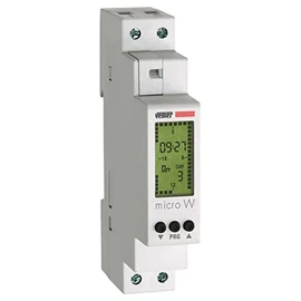 Vemer ve758200 Time Switch Digital Timeswitch Bar DIN, Light Grey