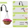 Lifyzoon Heavy Duty Plant Hanger Bracket (8"/Black) Outdoor Hand-Forged Hanging