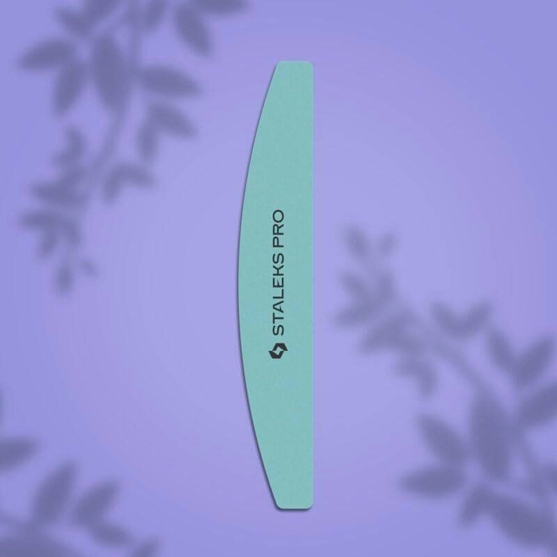 STALEKS PRO 4pcs Soft Half Moon Nail File 400/3000 Grit