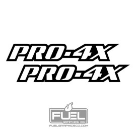 Nissan For Nissan Frontier PRO-4X Truck Premium Vinyl Decal 2-pack - 15" - Gloss Black