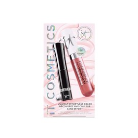 It Cosmetics - Set de Regalo Holiday 25 Eye Lip, Set de esenciales para labios y ojos con Confidence in a Serum LIp Gloss 6.7ml y Rímel Superhero 5ml, 2 piezas