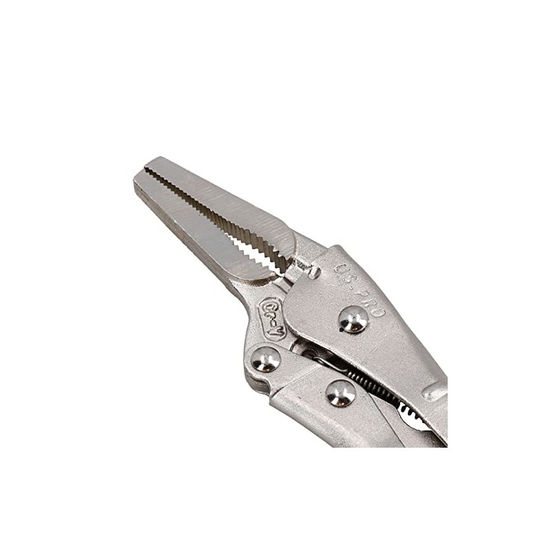 6.5” (165mm) Long Nose Straight Locking Pliers Mole Grips with