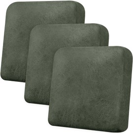 Imnopqr Couch Cushion Covers Leather Look Sofa Seat Cushion Covers Stretch Oversized Couch Cover Slipcovers Sets Furniture Protector, Pets Friendly(3PCS XL Sofa Cushion Covers, Army Green)