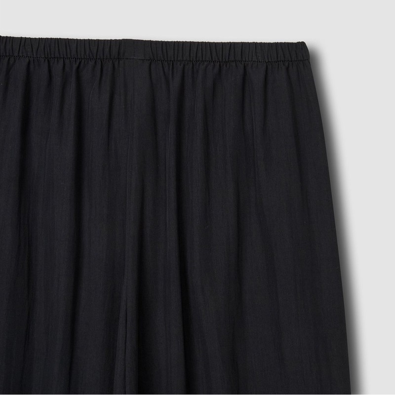 JAJU [JAJU] Women's Crinkle String Wide Pants_Black