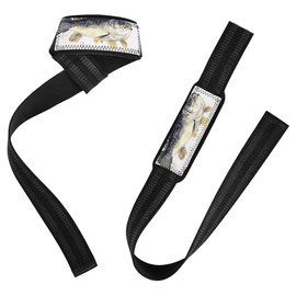 Correas de levantamiento de pesas para peces de 26 pulgadas, antideslizantes, par de correas de gimnasio para levantamiento de pesas, culturismo, entrenamiento de fuerza