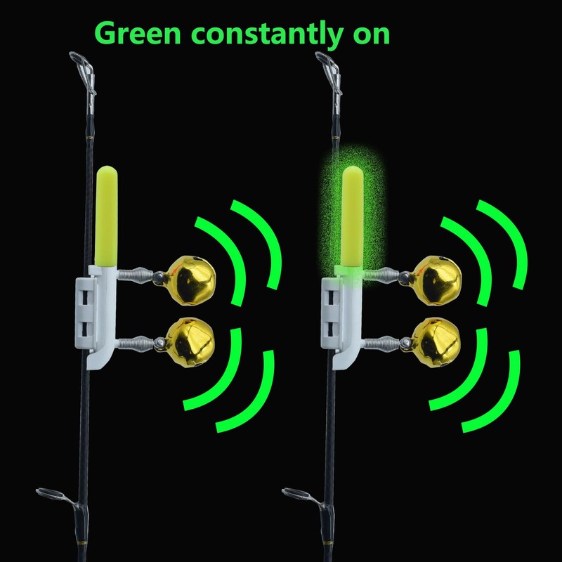 Zehon Fishing Rod Light Tips Led Flashing with Bells for