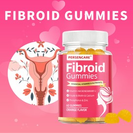 VAEYAE 60 Count Natural Orange Flavor Fibroid Gummies for Women Shrink Ovarian Cysts, Hormone Balance for Conception & Help to Get Pregnant Fast, Fertility Gummy for Female Warm Uterus and Womb Detox