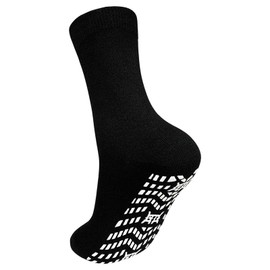 PUTUO Mens Non-Slip Grip Socks: Anti Slip Sports Trainer Socks Cotton Slipper Socks for Men with Grips Size 6-8 1 Pairs