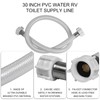 30 Inch PVC Water RV Toilet Supply Line, Faucet Supply