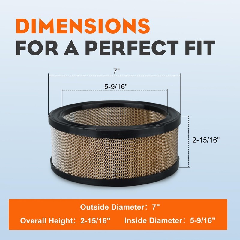 Hipa 24 083 03-s Air Filter for Kohler CH18 CH20