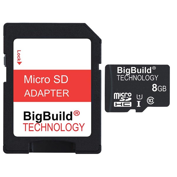 BigBuild Technology 8GB Ultra Fast 80MB/s Class 10 MicroSD Memory