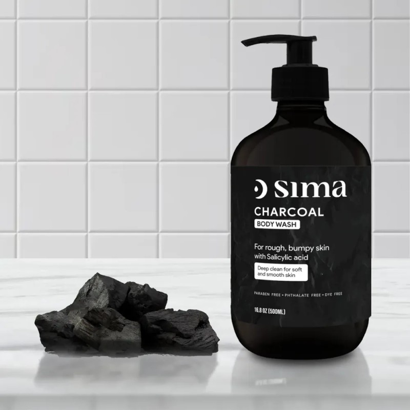 Gel De Baño Sima Charcoal Gentle 500 Ml Con Ácido