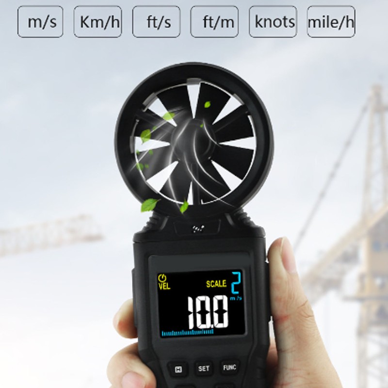 Handheld Anemometer LCD Display Strong Anti Interference Wind Speed Meter