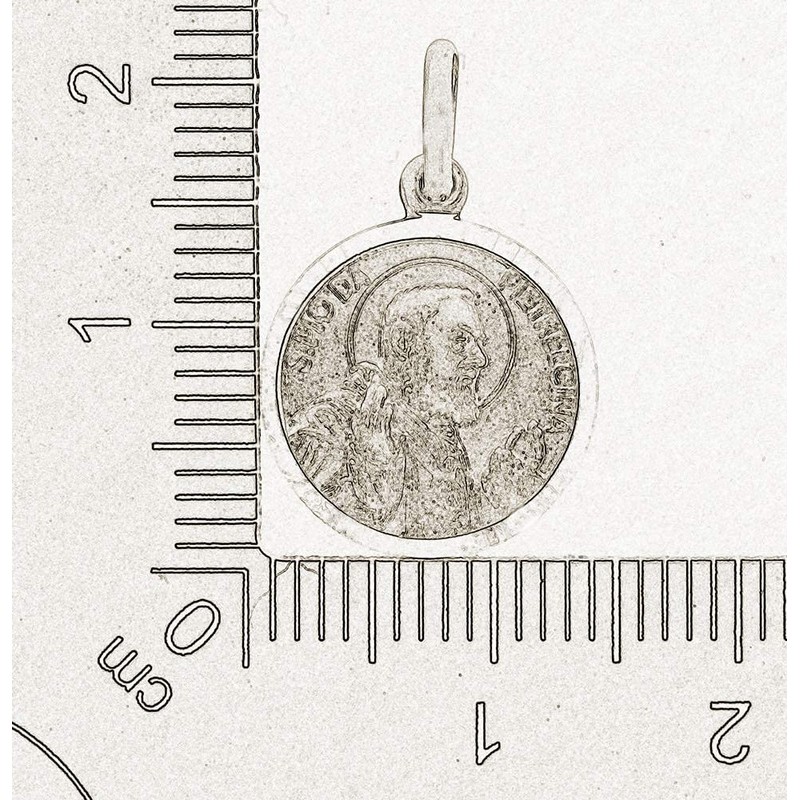 AFP AS-500 Padre Pio Pendant 925 Sterling Silver, Sterling Silver,
