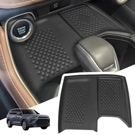 YQNICE Wireless Charging Anti-Slip Mat for Grand Highlander 2024 2025, Black Silicone Protective Pad Liners for Grand Highlander Accessories