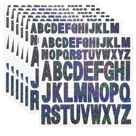 Starboling Letter Stickers,2 Inch+1 Inch Black Alphabet Sticker,Self Adhesive Vinyl Letter Stickers Mailbox Numbers,for Crafts Outdoor Sign Wall Mailbox Windows Doors Car posterboard