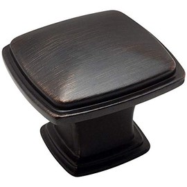 Cosmas 10 Pack 4391ORB Oil Rubbed Bronze Modern Cabinet Hardware Knob - 1-1/4" Inch Square