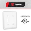 TayMac WRW-TB 2-Gang White Smooth Metal Maxi Toggle/Blank Wall Plate