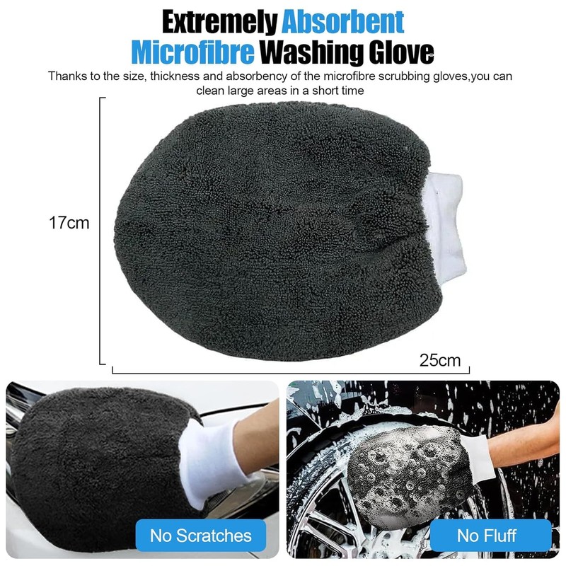 11Pcs Car Wash Cleaning Tools Kit, Car Cleaning Brush Set