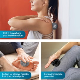 Beenax Massage Ball (Set of 3) - Perfect for Deep Tissue, Muscle Recovery, Trigger Point, Myofascial Release, Plantar Fasciitis and Muscle Relief - Designed to Relieve Stress and Relax Tight Muscles