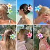 CHANDAT Flower Hair Clips 6 PCS Hawaiian Claw Clips for