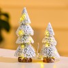 Zliger Pack of 3 Mini Christmas Trees, 10/15/20 cm, Artificial
