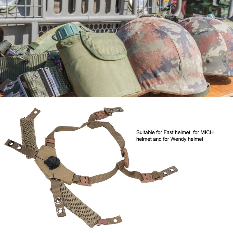 VBESTLIFE Helmet Dial Suspension System, Chin Strap with Adjustable Button,