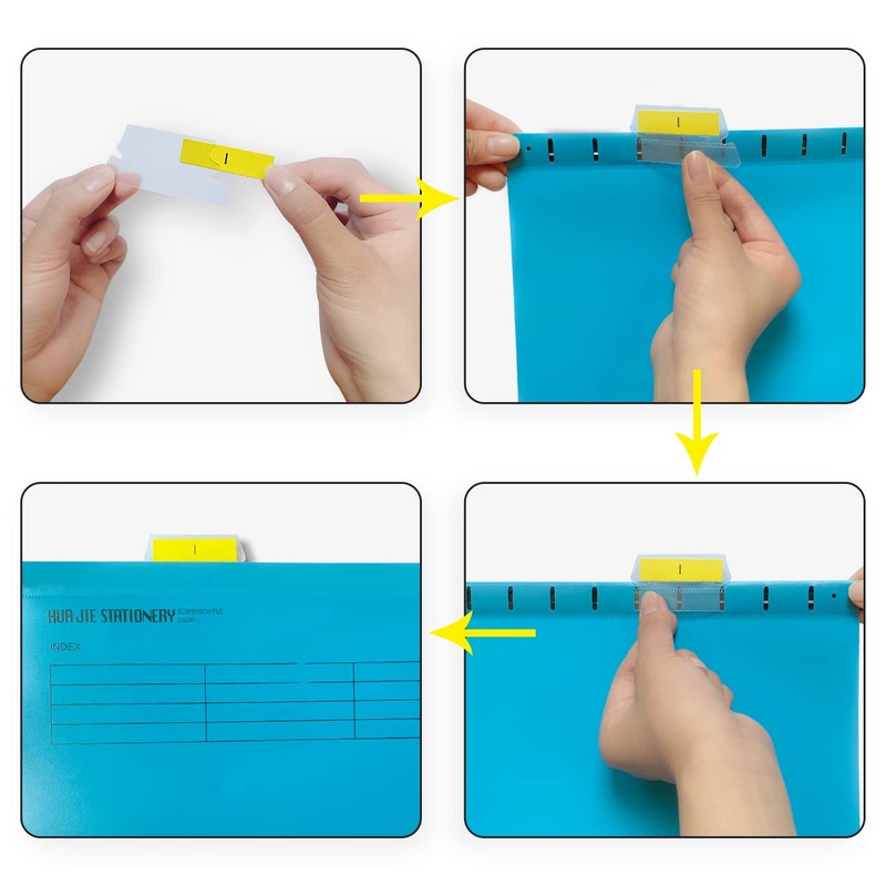 20PCS A4 Suspension Files, Polypropylene Filing Cabinet Suspension Files with