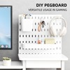 AFOOYO Pegboard Monitor Stand Riser,Computer Monitor Stand with 2 Hooks