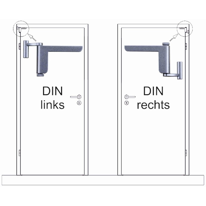 Clipclose TS Mini Door Closer in Silver