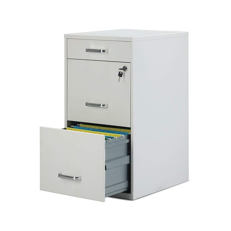 STAPLES 3-Drawer Vertical File Cabinet, Letter Size Documents, Lockable &