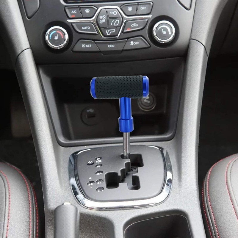 Thruifo T Handle Shifter Car Knob, Joystick Style Alloy Cover