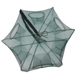 Fishing Lure Trap, 6/12 Holes Fishing Trap Bag Automatic Fishing Net Shrimp Cage Foldable Crab Trap Casting for Fish (6 Holes)