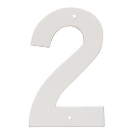 Montague Metal Products HHN-4-W-2 4" Aluminum Outdoor Plaque, Medium, White House Numbers, 4"