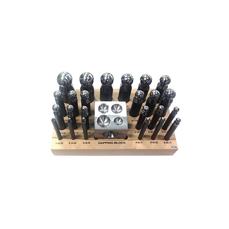 Dapping Set Punches & Block Steel Forming 24 pc for