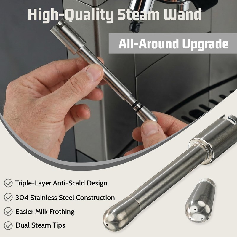 Upgrade Steam Wand Nozzle Spout Compatible with DeLonghi Emax,Epro,Eplus Coffee