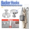 Mesee 4 Pieces Suction Cup Hooks for Shower, Removable Towel