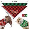 Pack of 2 Christmas Pet Scarf, Christmas Dog Neckerchief, Dog