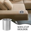 Cabilock 2pcs Cup Holder Insert, Table and Desk Metal Cup