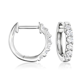 Ross-Simons 0.25 ct. t.w. Lab-Grown Diamond Hoop Earrings in Sterling Silver